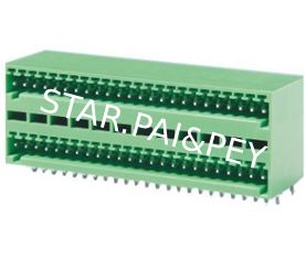 Plug-Terminal Block Socket 2 row right angle pin Pitch : 2.5 mm  / 0.098 in