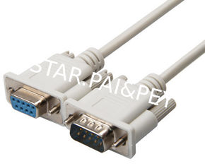 10m Serial  RS232 Com white Male to Female Extension Cable Lead DB9 M TO DB9 F