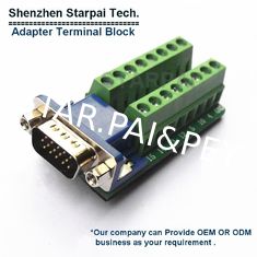 DB15-M2 Female 15Pin Plug Breakout To PCB Board Terminals Connectors  Male / Female terminal block adapter