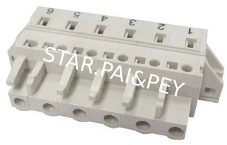 Spring-cage Clamp Terminal Female fixing flange Pitch: 7.50mm /0.295 in