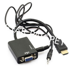 1080p Hdmi Male to VGA Female with Audio Cable Converter Adapter for HDTV PC