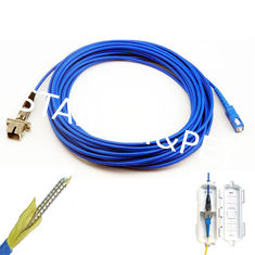 Outdoor Armored Fiber Optic Extension Cable With SC Connector Adapter Assembled