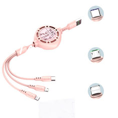 Quick Charge USB Type C Cable 5A Data Charge Liquid silicone Cord Extractable 20cm - 100cm