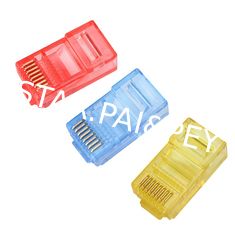 Multicolour RJ45 8P8C Modular Plug Cat5E Ethernet Cable Connector Gold Plated 30um