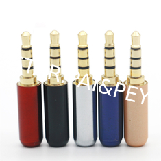 3.5Mm Plug 3/4 Pole 3.5Mm Headphone Audio Jack Adapter Gold Plated 3.5MM Stereo Plug