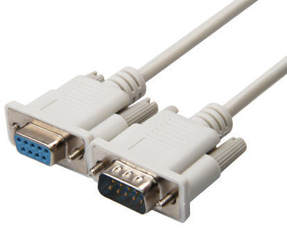 10m Serial  RS232 Com white Male to Female Extension Cable Lead DB9 M TO DB9 F