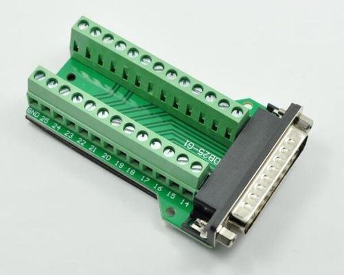 DB25-M2 Female 25Pin Plug Breakout To PCB Board Terminals Connectors  Male / Female terminal block adapter