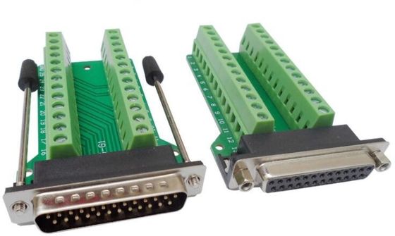 DB25-M2 Female 25Pin Plug Breakout To PCB Board Terminals Connectors  Male / Female terminal block adapter