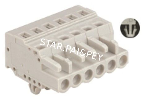 Spring-cage Clamp Terminal Female snap-in syle Pitch: 5.00mm/0.197 in