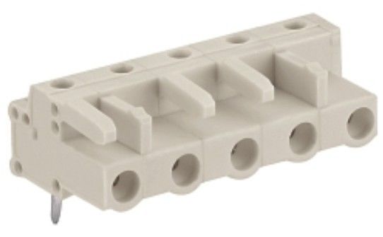 Female connector; with angle pins;with 2 locking latches; pin spacing 7.5mm / 0.295 in