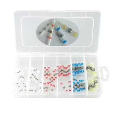 75pcs Electrical Heat Shrink Shrinkable Solder Seals Butt Splice Connector Terminals Kit