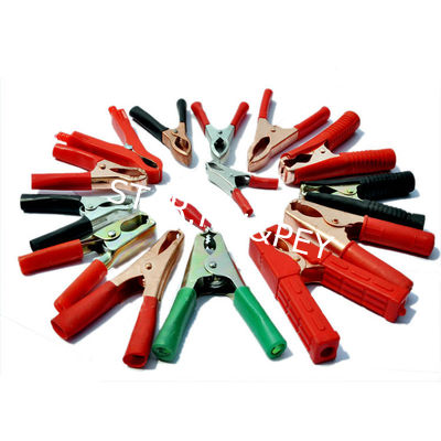 Plastic Insulated Coated Copper Boots Car Battery Alligator Clip Test Clamp 300A Rated