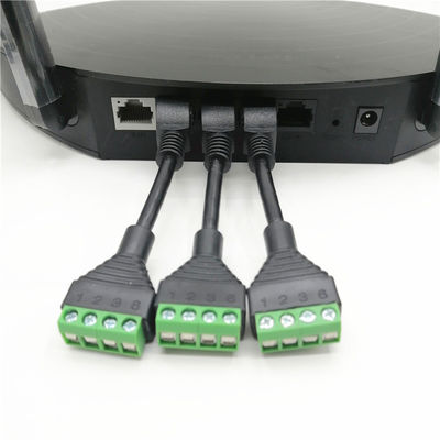 POE Cable RJ45 Network Female Jack DC Power Plug to Screw Terminals Adapter for Monitor Camera