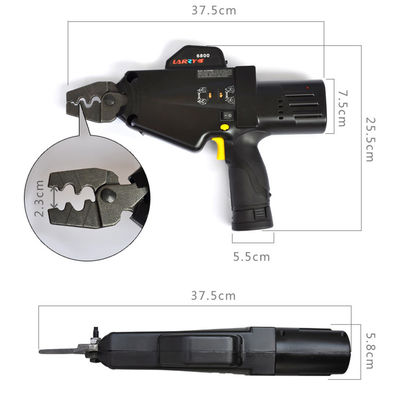 Electric Battery Powered Wire Terminals Crimper Handheld Automatic Crimping Tool Black