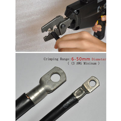 Electric Battery Powered Wire Terminals Crimper Handheld Automatic Crimping Tool Black