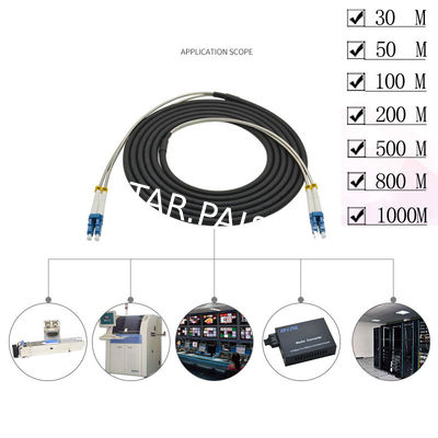 Outdoor Armored Fiber Optic Cable With FC SC LC ST Connector Assembled 30 to 1000 Meters
