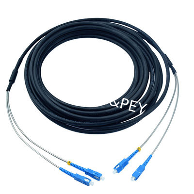 Outdoor Armored Fiber Optic Cable With FC SC LC ST Connector Assembled 30 to 1000 Meters
