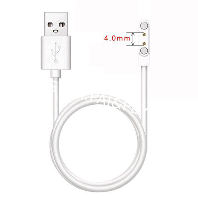 Pogo 2 Pin Connector 4mm Pitch Magnetic USB Data Charge Cable for Portable Juicer Smart Watch