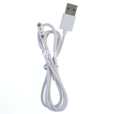 Pogo 2 Pin Connector 4mm Pitch Magnetic USB Data Charge Cable for Portable Juicer Smart Watch