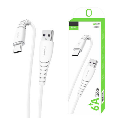 50W 6A Fast Charging Data Cable USB Type C Quick Charge Cable QC3.0 For Cell Phones