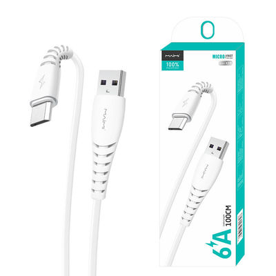 50W 6A Fast Charging Data Cable USB Type C Quick Charge Cable QC3.0 For Cell Phones
