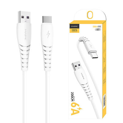 50W 6A Fast Charging Data Cable USB Type C Quick Charge Cable QC3.0 For Cell Phones