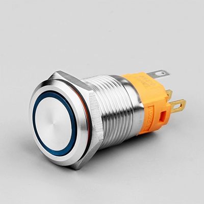 16MM DPST ON OFF momentary stainless steel push button with IP67 IK10