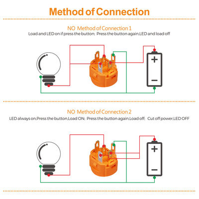 16MM DPST ON OFF momentary stainless steel push button with IP67 IK10