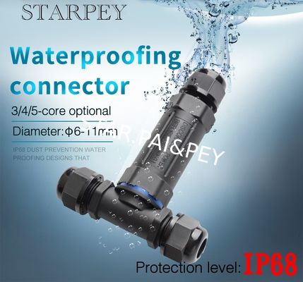 T Type 5 pin wire underwater connector electrical quick fast installation 5 ways IP68 waterproof connector