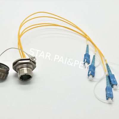 Waterproof SC FC fiber optic cable patch cord 4 pin quick fiber connector