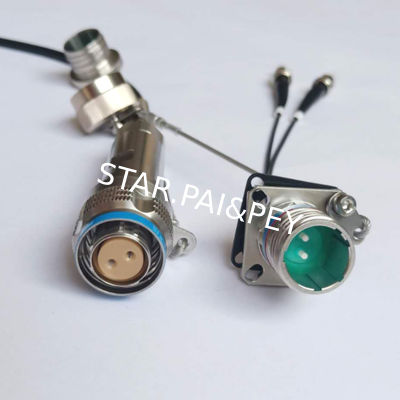 J599 series 2 pin optical fiber square flange socket industrial connector