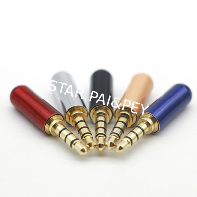 3.5Mm Plug 3/4 Pole 3.5Mm Headphone Audio Jack Adapter Gold Plated 3.5MM Stereo Plug