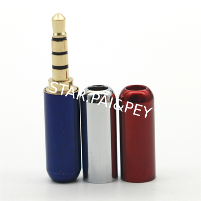 3.5Mm Plug 3/4 Pole 3.5Mm Headphone Audio Jack Adapter Gold Plated 3.5MM Stereo Plug